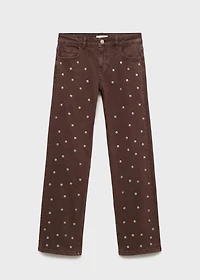 Straight-fit jeans with studs