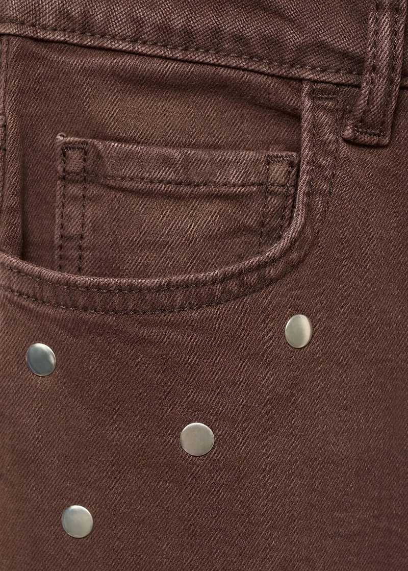 Straight-fit jeans with studs