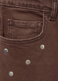 Straight-fit jeans with studs