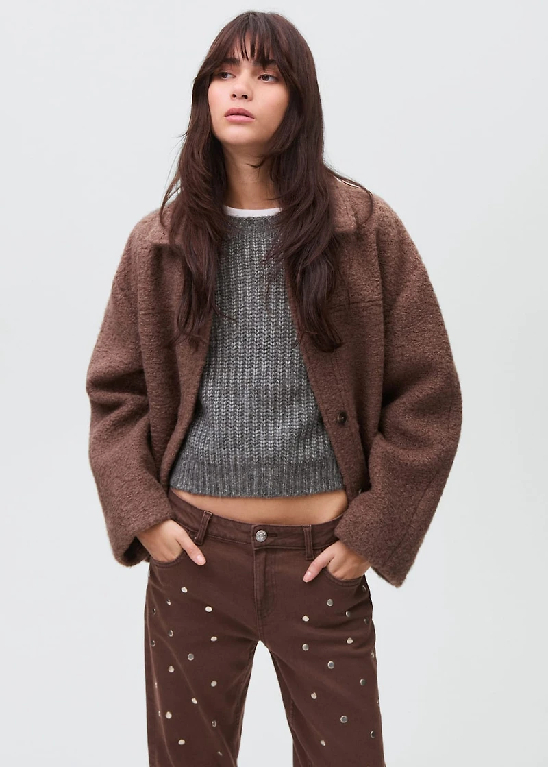 Straight-fit jeans with studs