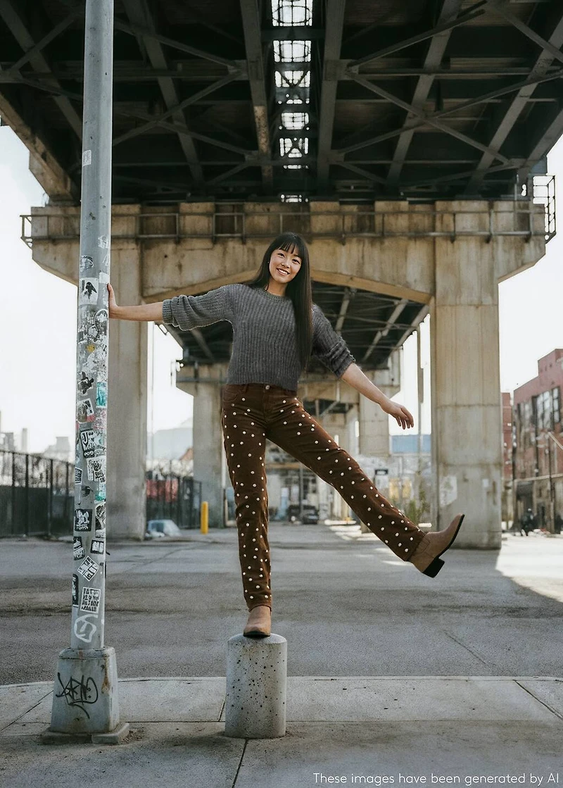 Straight-fit jeans with studs