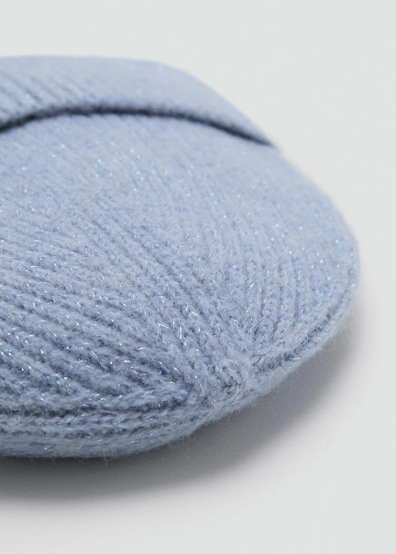 Shiny knitted beanie