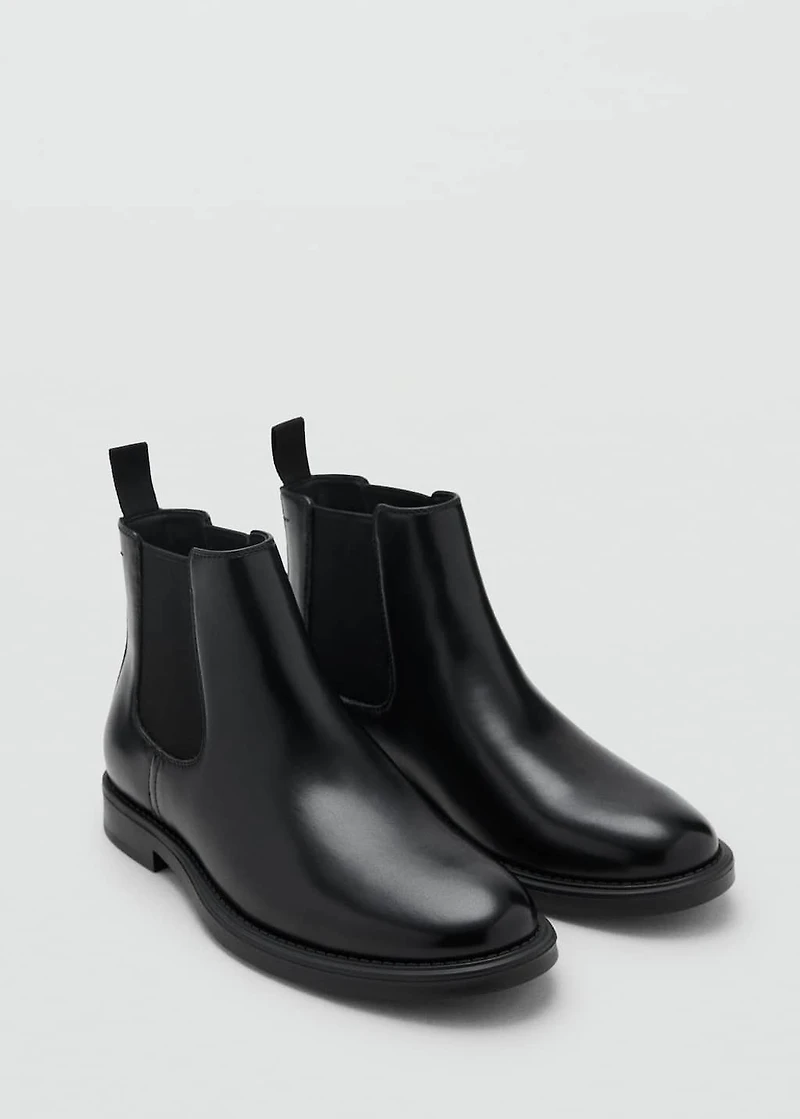 Leather-effect chelsea ankle boots