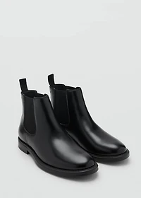 Leather-effect chelsea ankle boots