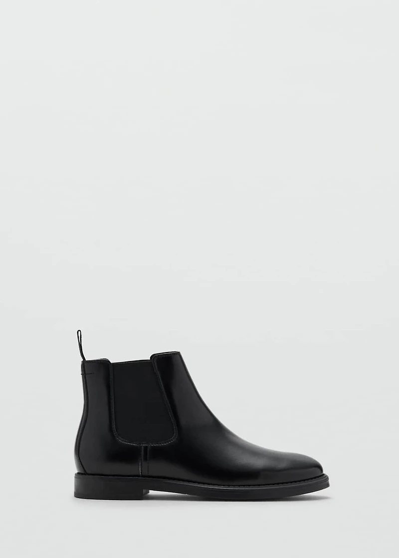 Leather-effect chelsea ankle boots