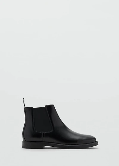 Leather-effect chelsea ankle boots