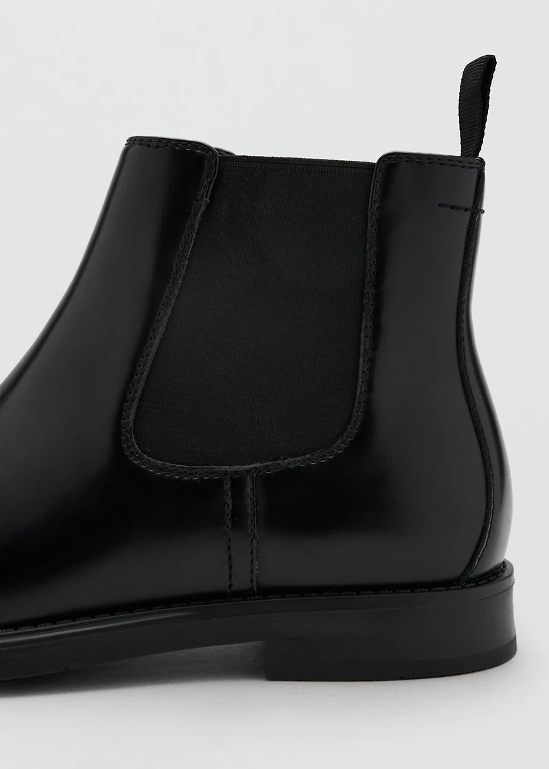 Leather-effect chelsea ankle boots