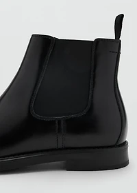 Leather-effect chelsea ankle boots