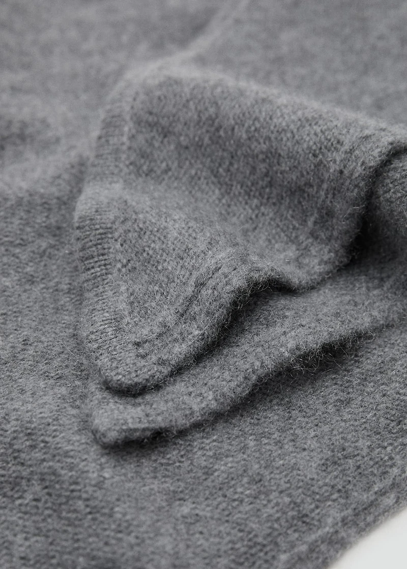 Cashmere-blend knitted shawl