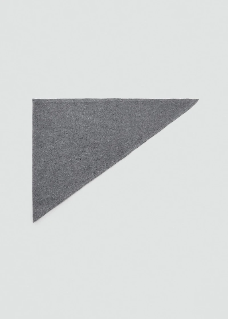 Cashmere-blend knitted shawl
