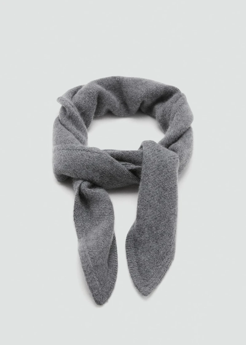 Cashmere-blend knitted shawl