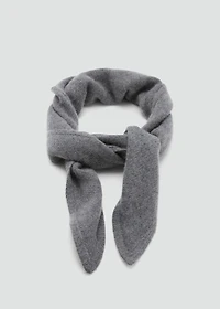 Cashmere-blend knitted shawl