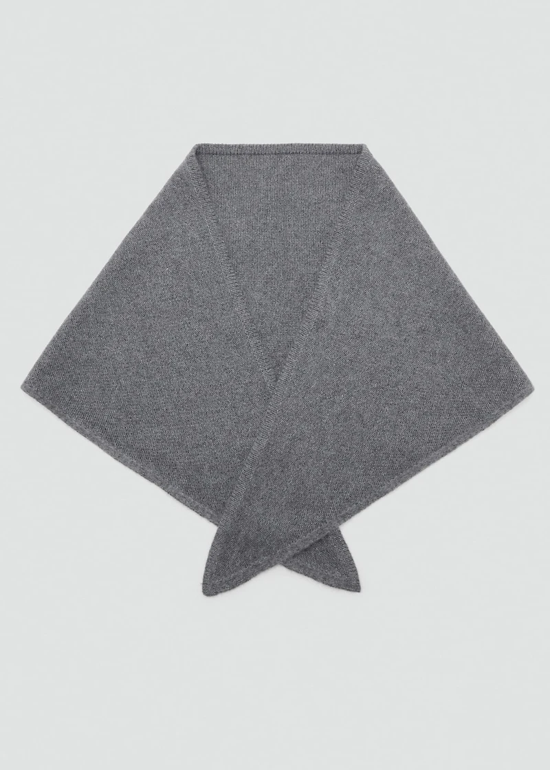 Cashmere-blend knitted shawl