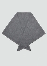 Cashmere-blend knitted shawl