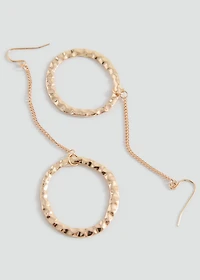 Circular pendant earrings