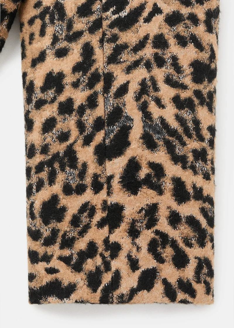 Leopard-print jacket with buttons