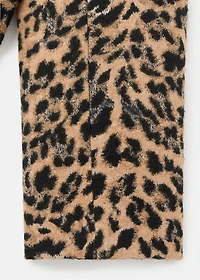 Leopard-print jacket with buttons