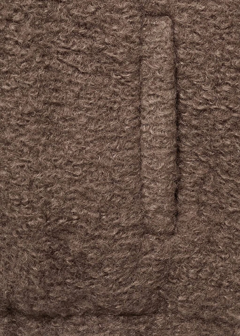 Shearling-effect bomber jacket