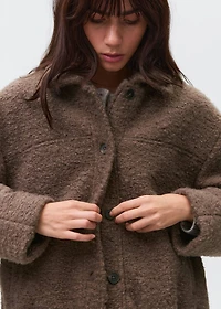Shearling-effect bomber jacket