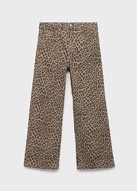 Animal print jeans