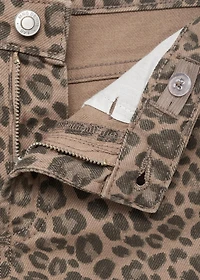 Animal print jeans