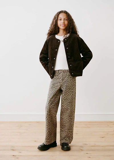 Animal print jeans