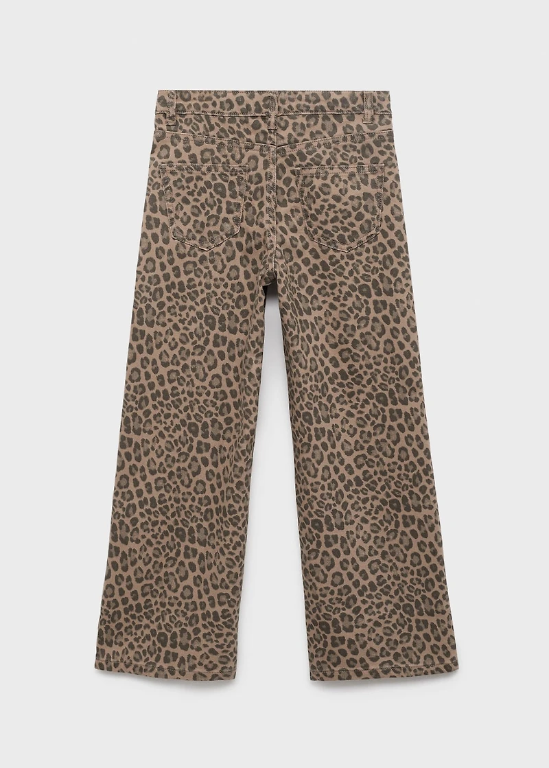 Animal print jeans