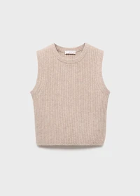 Ribbed knitwear vest