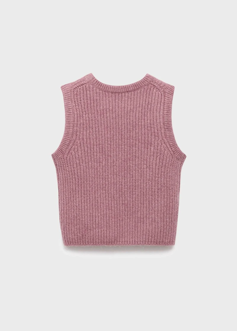 Ribbed knitwear vest