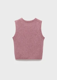 Ribbed knitwear vest