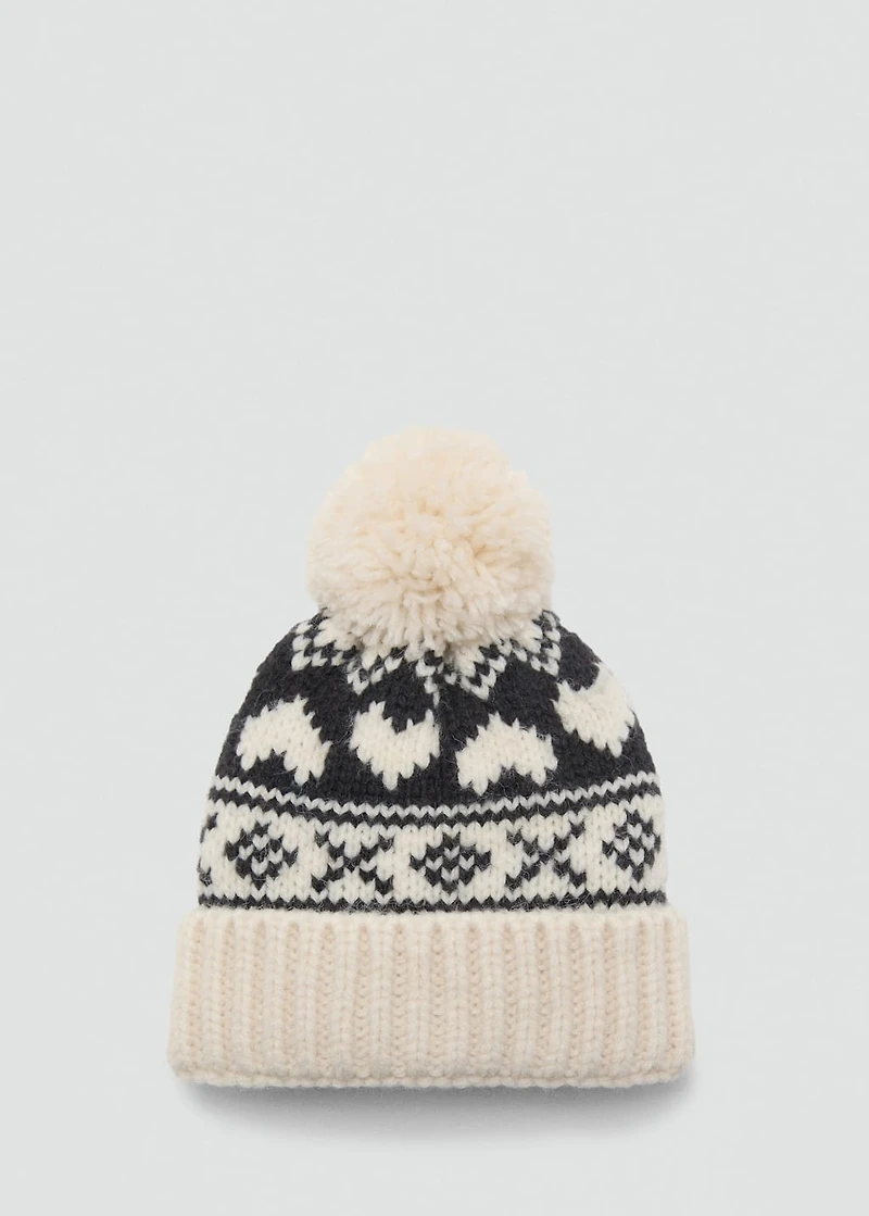 Knitted bobble hat
