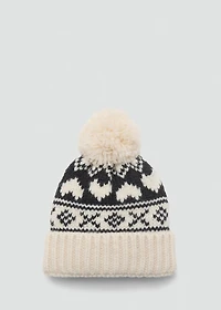 Knitted bobble hat