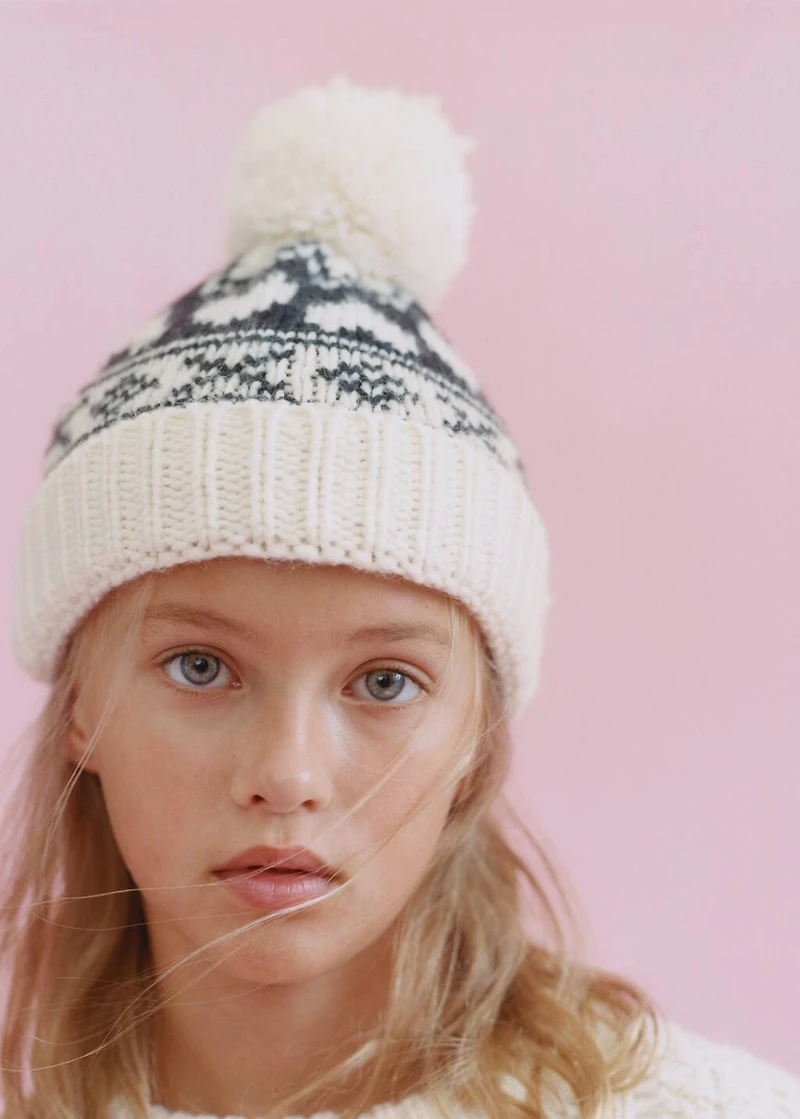 Knitted bobble hat