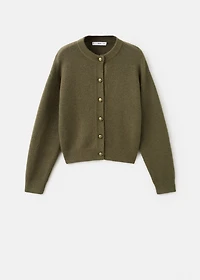 Chunky-knit cardigan with buttons