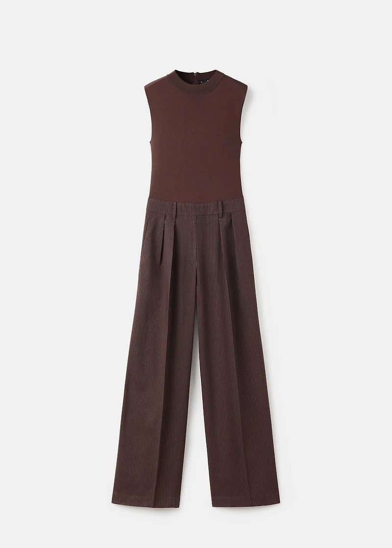 Pinstripe jumpsuit combination
