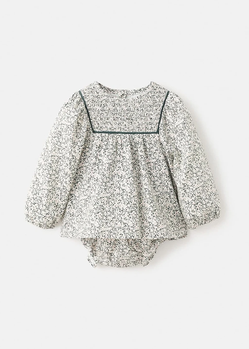 Floral dress and diaper cover