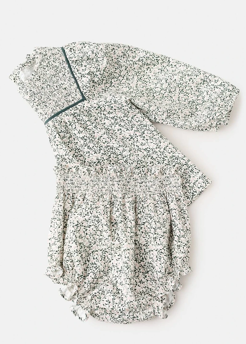 Floral dress and diaper cover