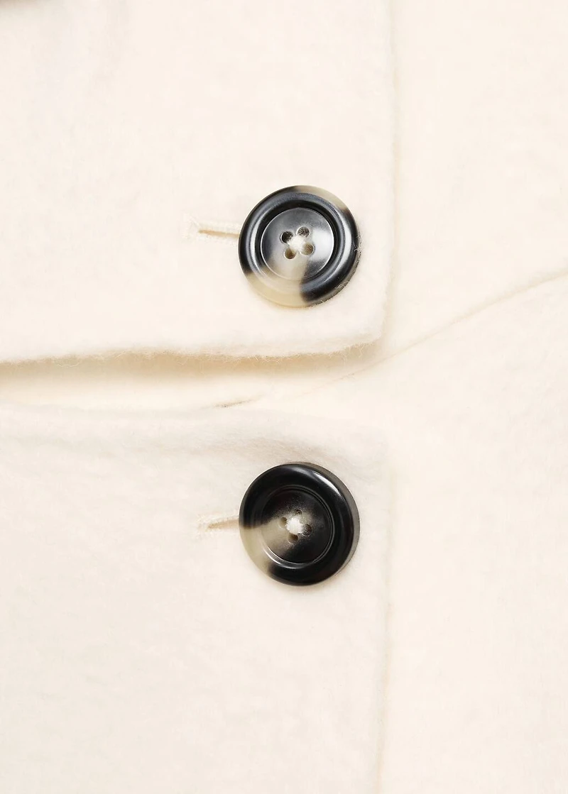 Wool funnel neck coat