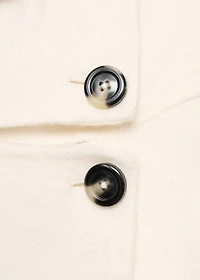 Wool funnel neck coat