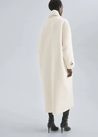 Wool funnel neck coat