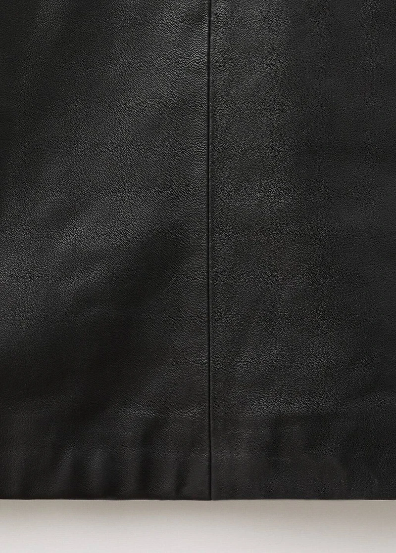 Leather midi-dress