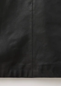 Leather midi-dress