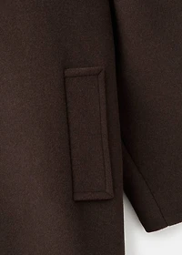 Buttoned wool coat