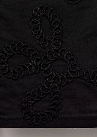 Embroidered blouse with buttons