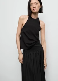Halter top with low-cut back