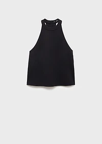 Halter top with low-cut back