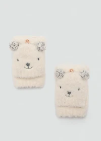 Bear knitted gloves