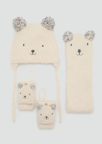 Bear knitted gloves