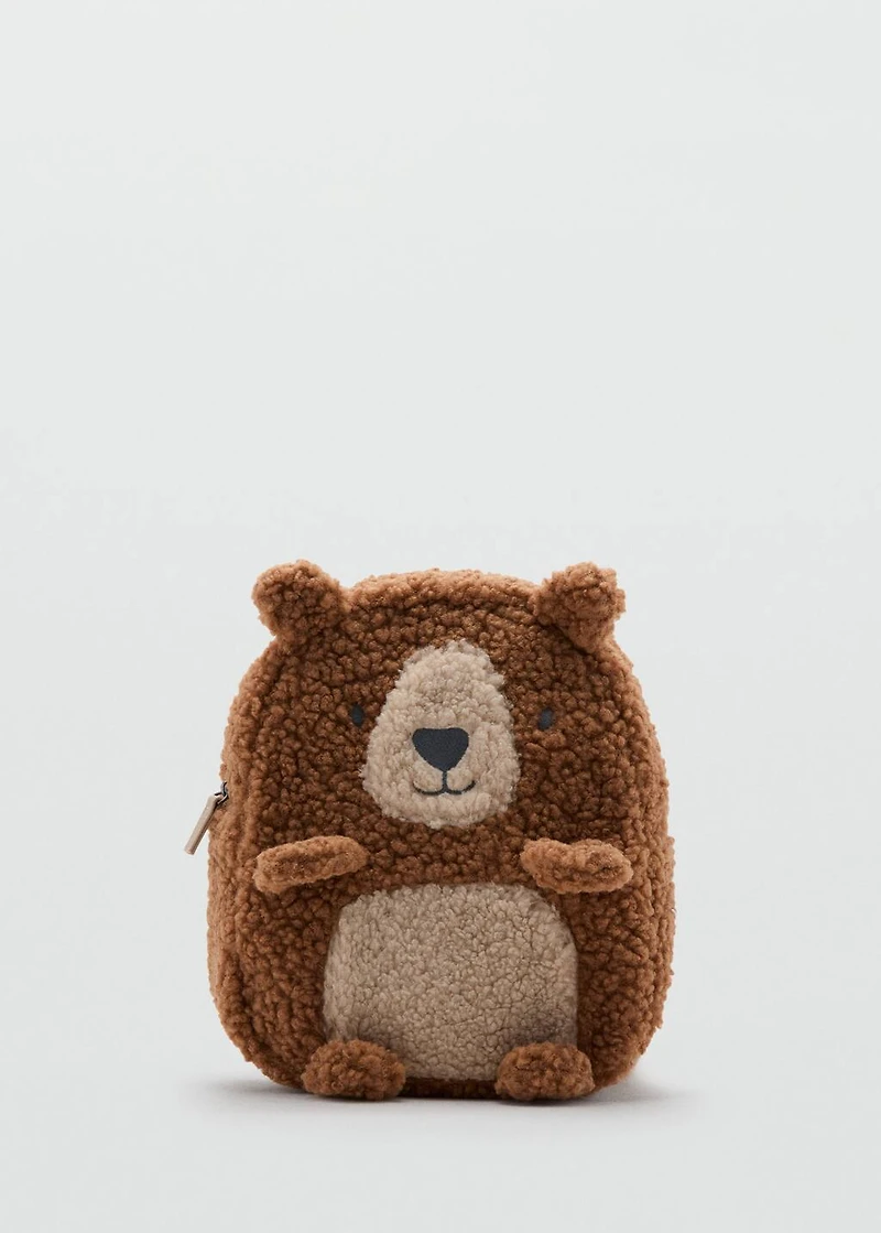 Sheepskin bear backpack