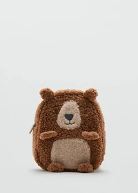 Sheepskin bear backpack